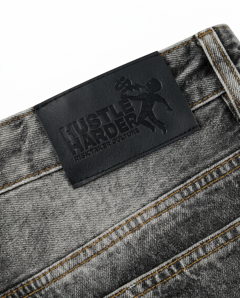 VINTAGE WIDE FLARE DENIM - GREY