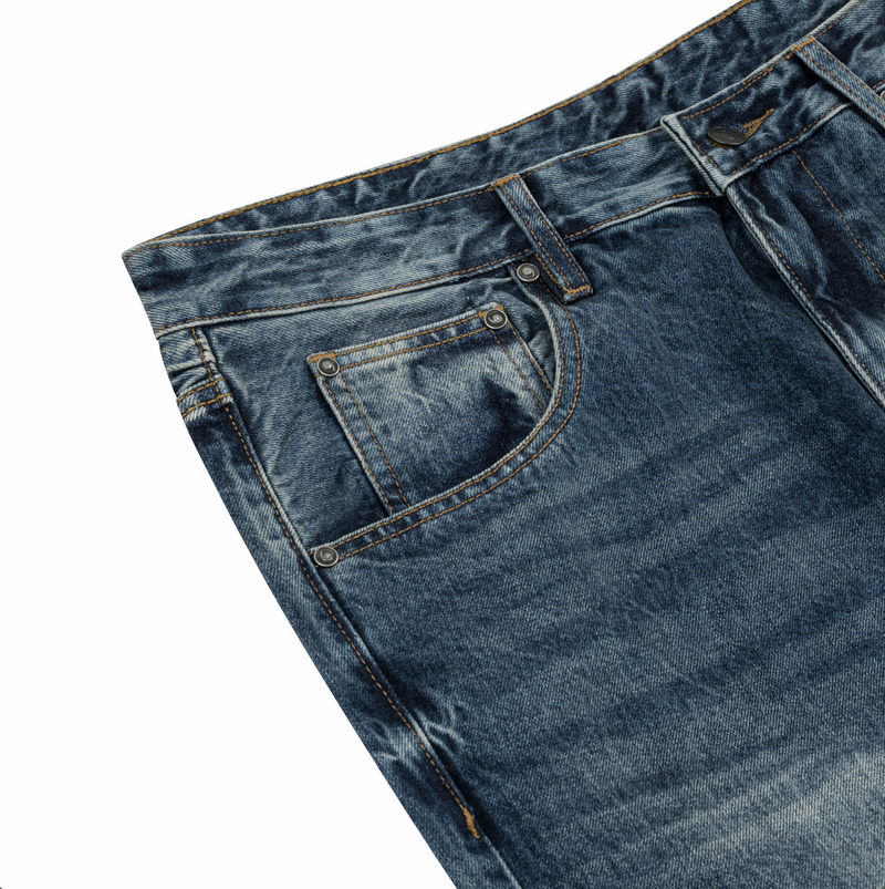 VINTAGE WIDE FLARE DENIM - BLUE