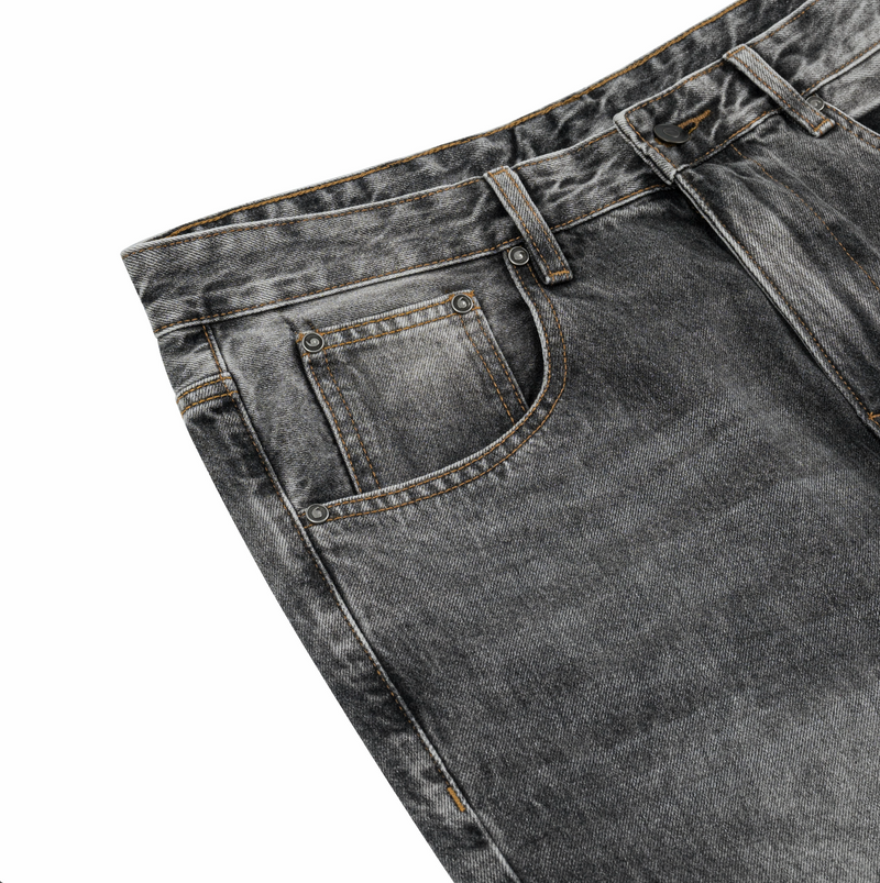 VINTAGE WIDE FLARE DENIM - GREY