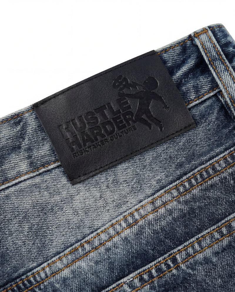 VINTAGE WIDE FLARE DENIM - BLUE